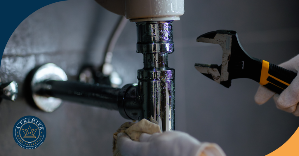 Under sink plumbing leak inspection