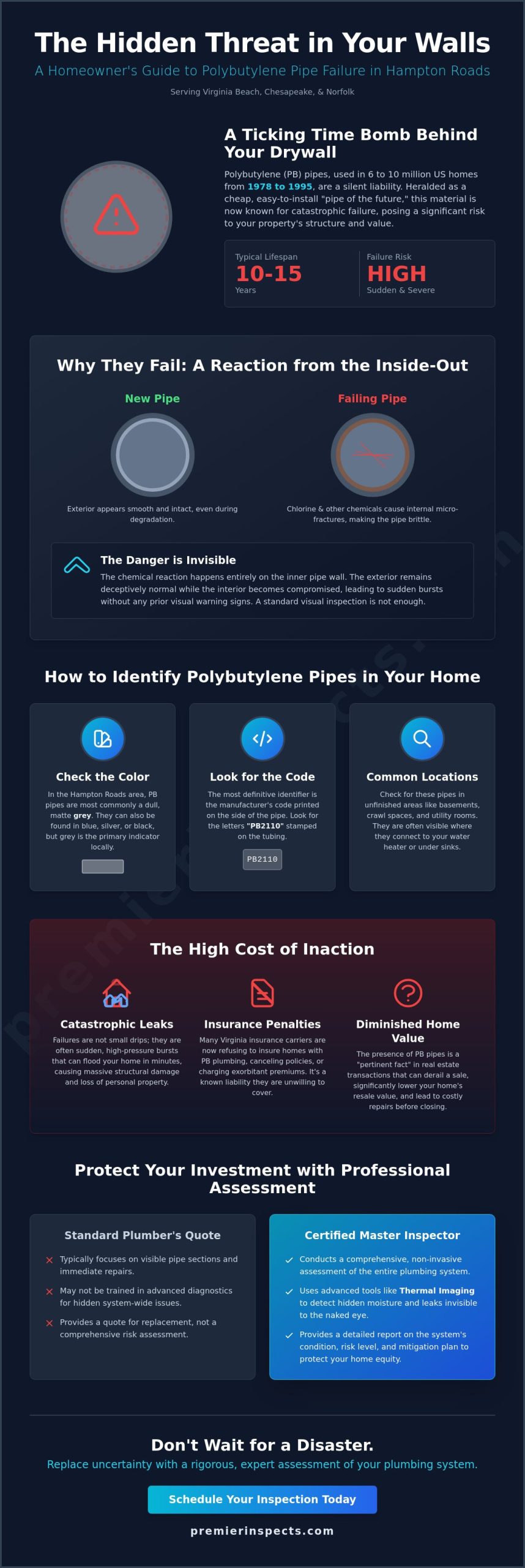 Polybutylene Pipes: The Hidden Liability in Hampton Roads Homes