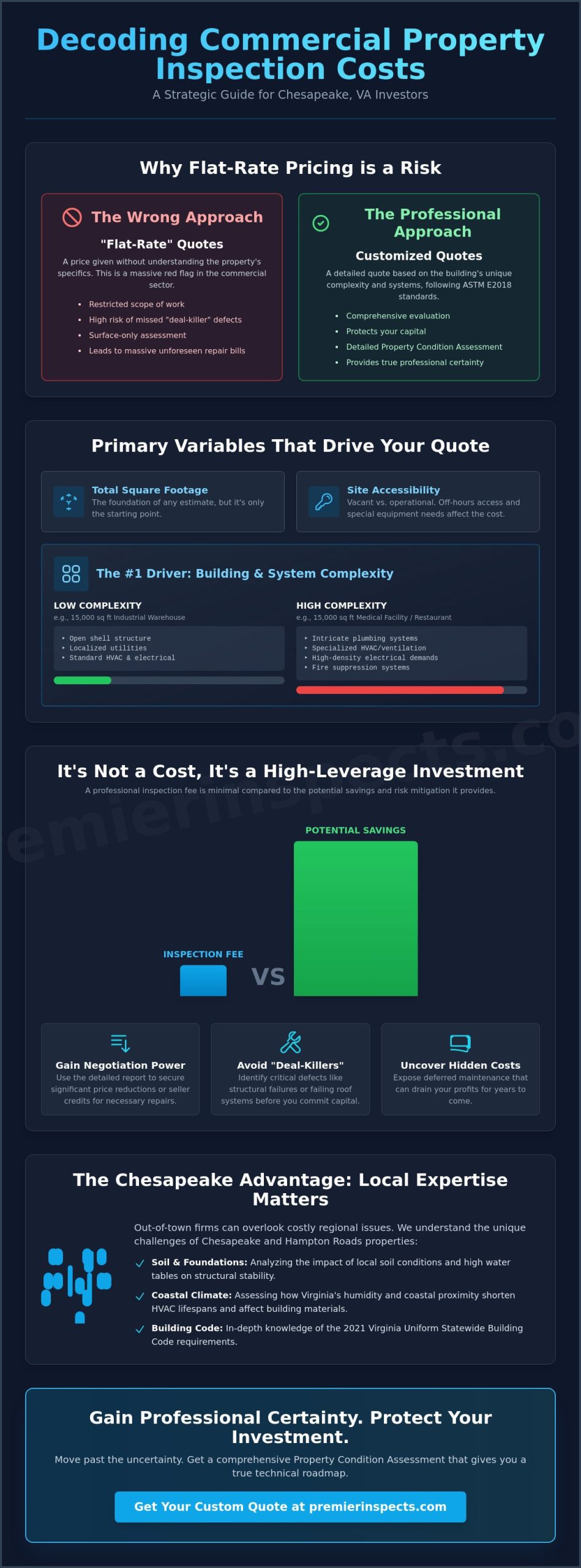 Commercial Property Inspection Cost in Chesapeake: A Strategic Investment Guide for 2026