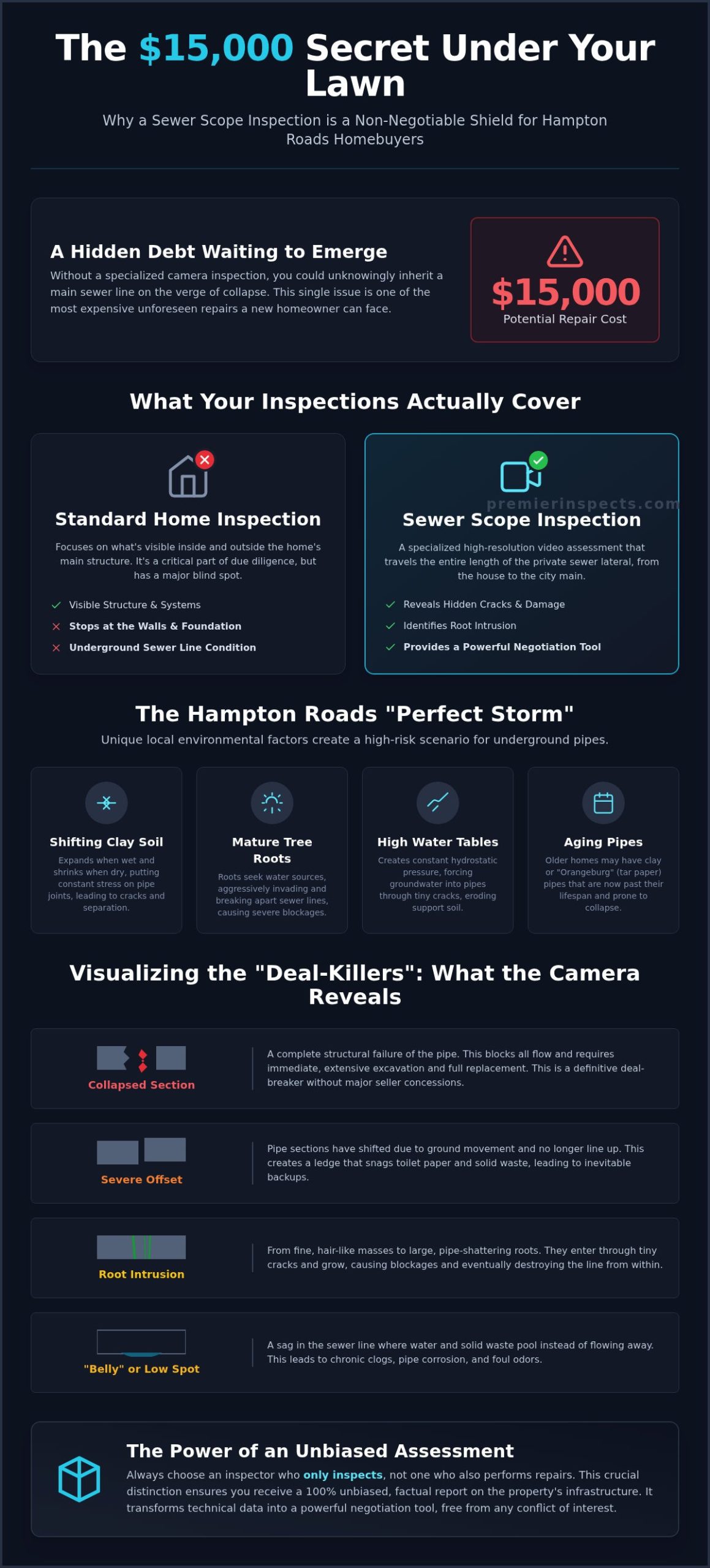 Sewer Scope Inspection in Virginia Beach: The Buyer’s Shield Against Hidden Pipe Failures